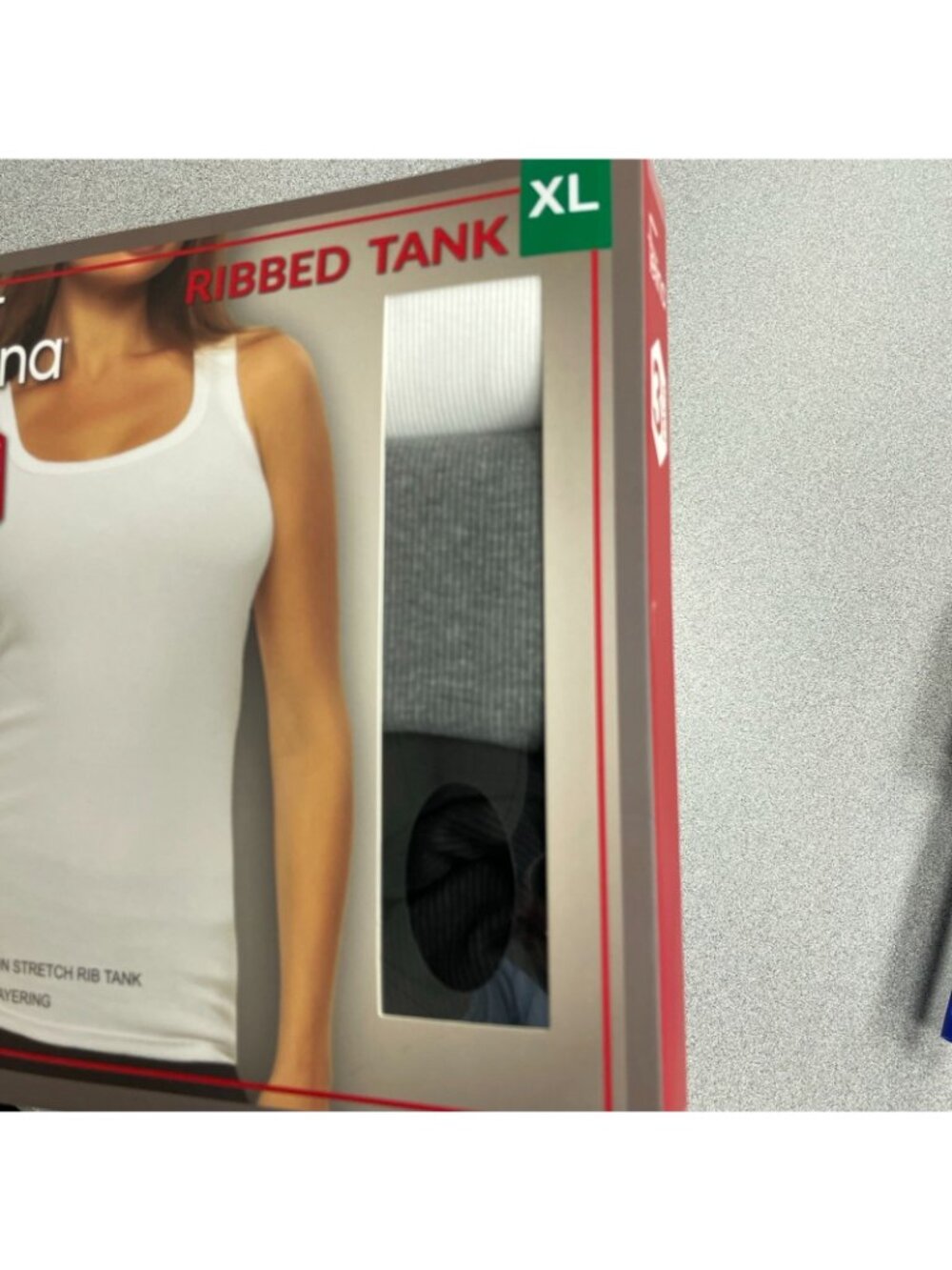 NWT Felina Women's XL Ribbed Tank Tops 3-Pack Soft Cotton StretchB0741 - Picture 5 of 7